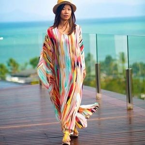 Long dress,kaftan,handmade,bathing suit.